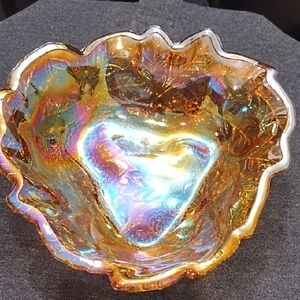 Radiant Multicolor Glass Art Bowl